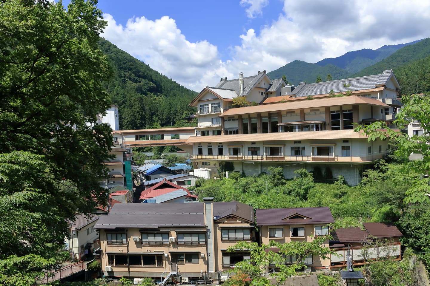 四万温泉の街並み